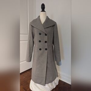 Wool Blend Grey Winter Coat by Hackbarth's of Hamburg, size 8